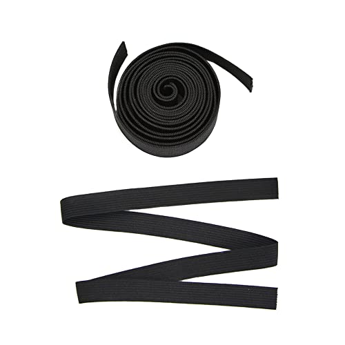 6PCS Black Elastic Bands for Wig Making Accessories Melting Band for Lace Wig Caps Making (1.5cm)