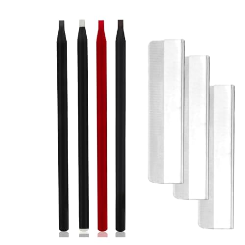 4Pcs Microblading Eyebrow Pencil Set - Waterproof Brow & Lip Mapping
