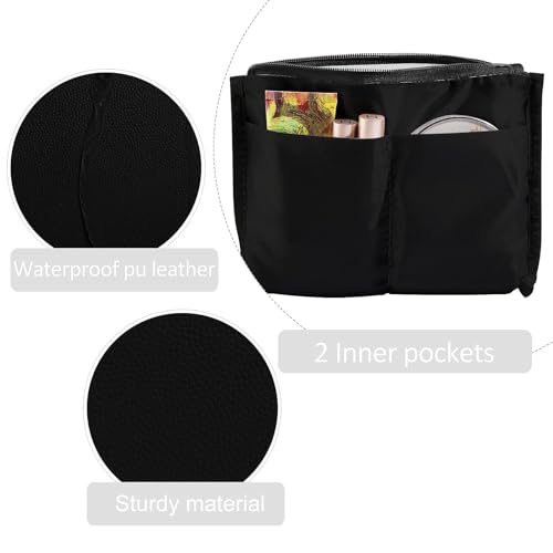 MAANGE Small Makeup Bag PU Leather Cosmetic Pouch with Zipper