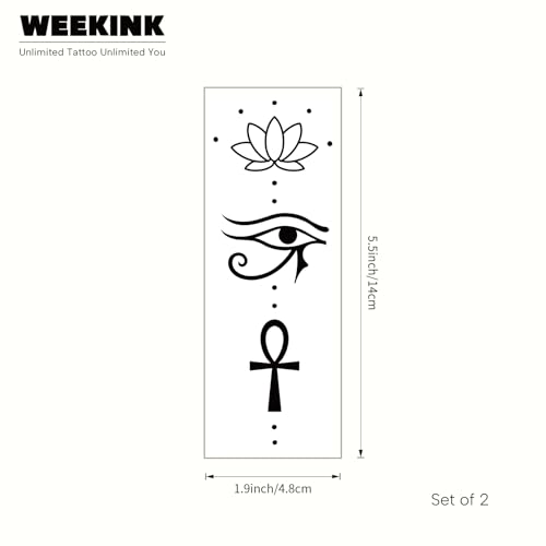 Egyptian Temporary Tattoo Set – Eye of Horus, Ankh & Lotus