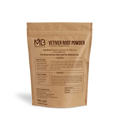 MB Herbals Vetiver Powder 100g | Pure Face Pack