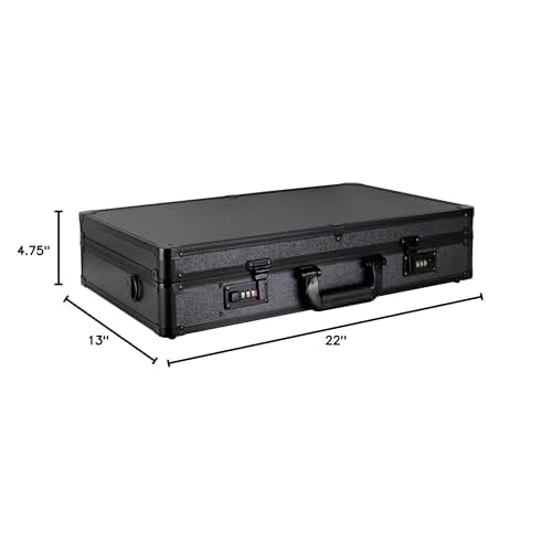 SunRise Apostoli Barber Case Professional Clippers Travel Organizer Box, Black Matte, SC4102PPAB