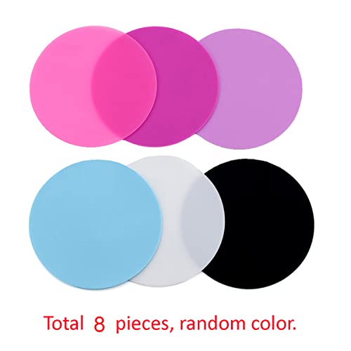 8 Pcs Silicone Round Nail Art Palette Set
