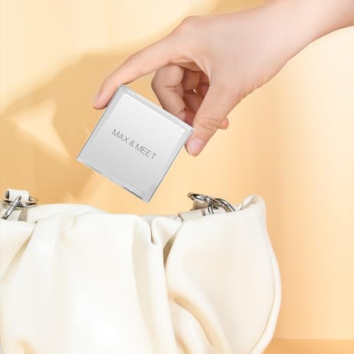 200 Face Oil Blotting Sheets with Mirror Travel Box& Puff, Linen Fiber Gentle Oil Control Film Not Destroy Base Makeup Face Oil Absorbing Sheets (Coniferous Tree, Box+Refill total 200 sheets)