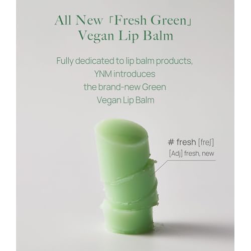 YNM Vegan Lip Balm, Natural, Cruelty-Free, Fragrance Free, Moisturizing and Nourishing with Centella, Madecassoside, Pro-Vitamin B5, Ceramide NP, Korean Skincare, 0.14 Fl Oz