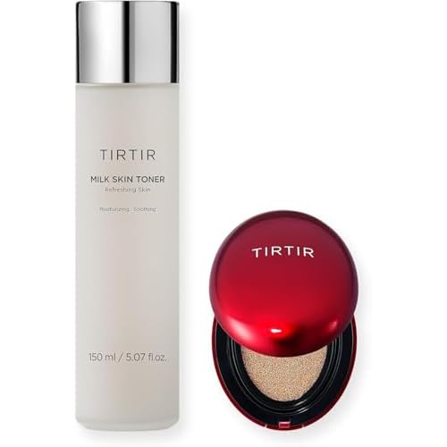 TIRTIR Mask Fit Red Cushion #24N Latte + Milk Skin Toner 150ml