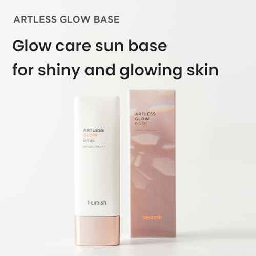 HEIMISH Artless Glow Base 1.35fl.oz/40ml, Multipurpose Makeup Base, Primer, Highlighter, Tone Up Sunscreen for face, Lightweight, Non-greasy, Hydrating, Natural Finish with SPF 50+ PA++++