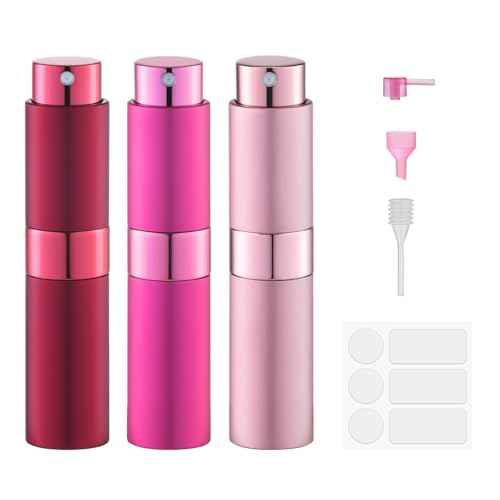 Perfume Atomizer Travel Bottle Refillable: Cologne Sprayer Portable for Men - Mini Spray Empty for Refill - 8ml Small Size Pink