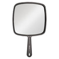 Diane Professional Quality Hand Held Mirror with Handle, Single Sided Vanity Makeup Mirror for Women, Men, Salon, Barber, Shaving, and Travel, Large 9" x 12.75" in Black