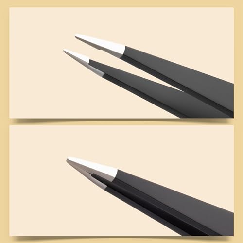2-Pack Precision Tweezers Set - Slant & Point Tip