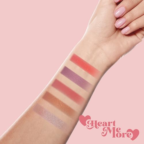 Matte and Highlighter Blush Palette with Mirror, Bronzer Powder Blush Makeup for Cheeks, Bright Pink, Rose Magenta Peach Red Purple, Talc Free
