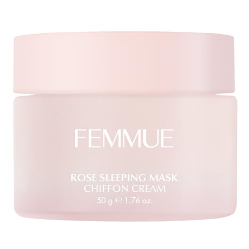 FEMMUE Rose Sleeping Mask Face Moisturizer (1.76 oz) | Hydrating Gel Mask to Soothe Dry, Red Skin | With Rose Water | Korean Skin Care