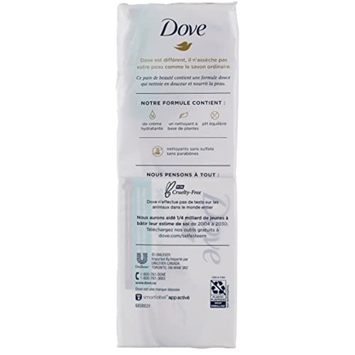 Dove Beauty Bar Gently Cleanses and Nourishes Sensitive Skin Effectively Washes Away Bacteria While Nourishing Your Skin, White, 3.75 Oz, 6 Count