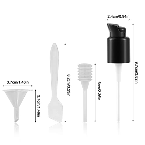 4 Pcs Replacement Foundation Pump Compatible with Maybelline Fit Me Liquid Foundation, Plastic Cosmetic Liquid Foundation Make-Up Pump Replacement Tool(with Spoon, Dropper, Funnel)