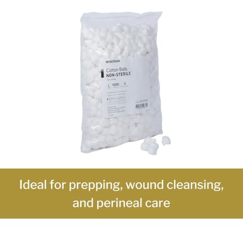 McKesson Large Cotton Balls Bulk 1000 Count for Face & Wound Care