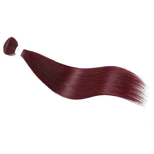REMY Red Human Hair Bundles 99j Bundles Straight Hair 20 Inch 1 Bundle Unprocessed Brazilian Virgin Hair Human Hair Bundles for Black Women