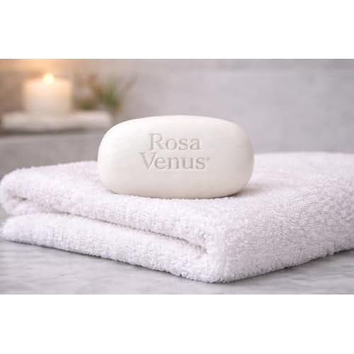 Rosa Venus White Jabon Bar Soap 5.3 oz (Pack 4)