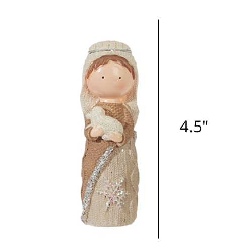 RAZ Imports - 4.5" Faux Knit Christmas Nativity Set of 9 Pieces