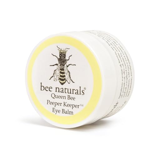 Bee Naturals Queen Bee Best Eye Balm Peeper Keeper - Natural Eye Balm with Vitamin E & 10 Oils - Reduces Crow's Feet, Wrinkles & Fine Lines - Moisturizing Skincare