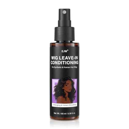 EJW Wig Leave-In Conditioner Spray ? Detangles, Smooths & Refreshes ? Lightweight, Non-Greasy Formula for Daily Use ? For Synthetic & Human Hair ? 3.38 fl. oz