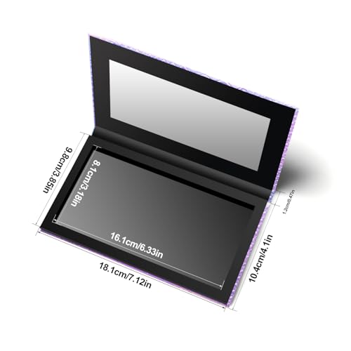 Mermaid Empty Magnetic Palette, Fish scale Empty Magnetic Palette for Highlighters Eyeshadows Lipstick Blush Powder Rectangle Large size (Fish Scales)