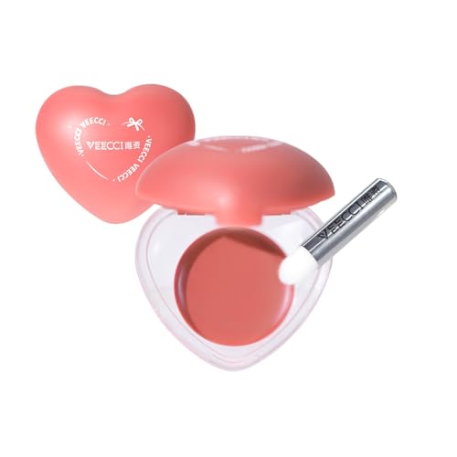 Pudding Lip & Cheek Multi-Use Cream | Heart-Shaped Lip Gloss | Natural Hydrating Glow Multi-Use Dewy Balm with a Long-Lasting and Smudge-Proof Formula (02Lively Girl)
