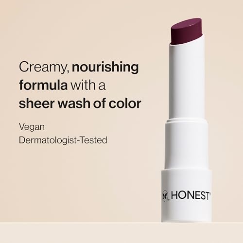 Honest Beauty Tinted Lip Balm - Vegan, Moisturizing Plum