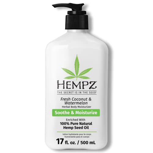 Hempz Body Lotion Bundle - Grapefruit Sparkling Peach 17oz & Coconut Watermelon Daily Moisturizing Creams