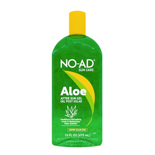 NO-AD Aloe After Sun Gel 16oz | Suitable for All Skin Types | Sunburn Relief | Nourishing and Hydrating |