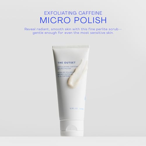 The Outset Exfoliating Caffeine Micro Polish, Brightening, Smoothing & Awakening Physical Face Scrub, Gentle, Fragrance-Free, Clean, Vegan & Gluten-Free Daily Skincare - 3.3 fl oz