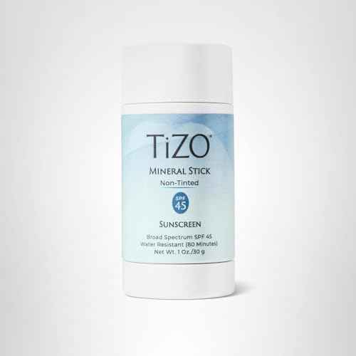 TiZO Mineral Stick SPF 45 | Non-Tinted | Water Resistant (80 minutes) | Broad Spectrum Sunscreen | UVA/UVB Protection | For all skin types | Easy On-the-Go Application | 1 oz / 30 g