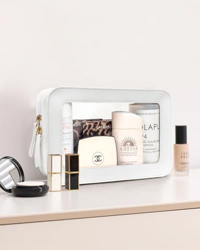LETGO Clear Makeup Bag, TSA Approved Travel Toiletry Organizer