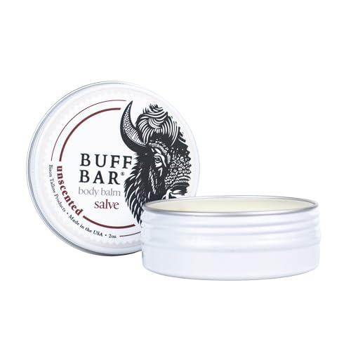 BUFF BAR Pure Bison Tallow Salve, Unscented, 4 Pack - No Irritating Ingredients, Simple & Clean, Body Butter, Full Body Hydration, Replaces Lotion, For Dry, Rough & Sensitive Skin