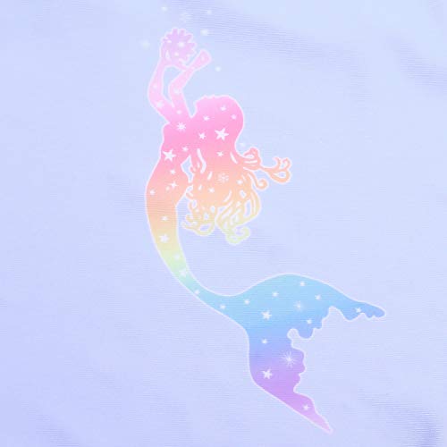 QPANCY Rash Guard for Girls Swimwear 2-Piece Mermaid Unicorn Swimsuit UPF 50+ UV