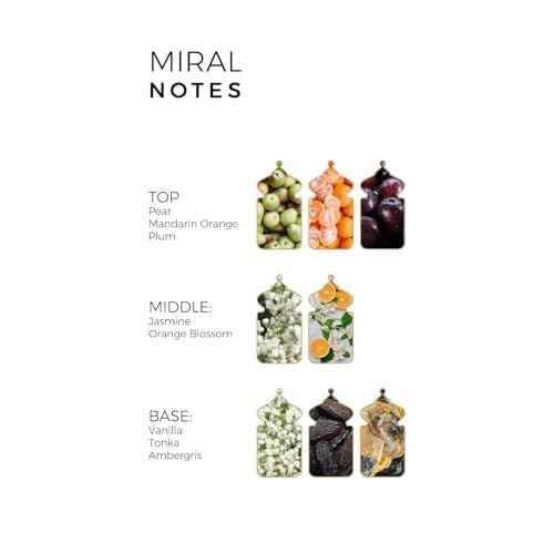 MATIN MARTIN Miral - Luxury Arabian Perfume for Women - Oriental Fragrance with Notes of Pear, Orange, Mandarin, Jasmine, Tonka - Arabic Long Lasting Scent - Travel Size - 3.4 oz Eau de Parfum Spray
