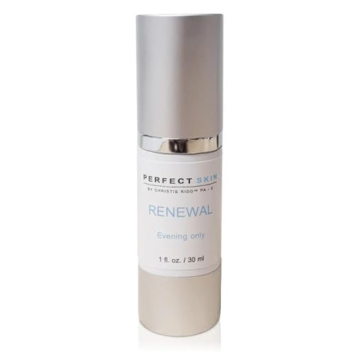 PERFECT SKIN BY CHRISTIE KIDD, PA-C | Renewal Serum?Evening Only Exfoliating Serum w/Glycolic, Lactic Acid, Retinoid & Niacinamide ? Brightens, Smooths, Reduces Fine Lines?Anti-Aging Skincare 1oz/30ml