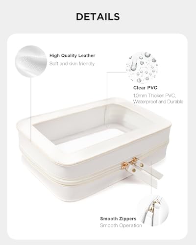 LETGO Clear Makeup Bag, TSA Approved Travel Toiletry Organizer