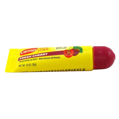 Carmex Lip Balm Fresh Cherry Spf#15 0.35 Ounce Tube (12 Pieces)