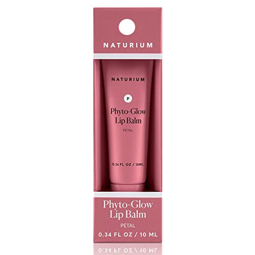 Naturium Phyto-Glow Lip Balm, Hydrating Lip Care with a Glossy Finish, 0.34 oz (Petal)