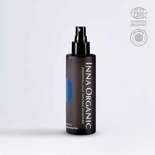 INNA Organic Rejuvenating Toner, Anti-Aging, Wrinkle Care, Fine Lines & Tightening, EWG & Cosmos Certified | Frankincense Essential Oils Infused Skin Care | Luxury Clean Beauty