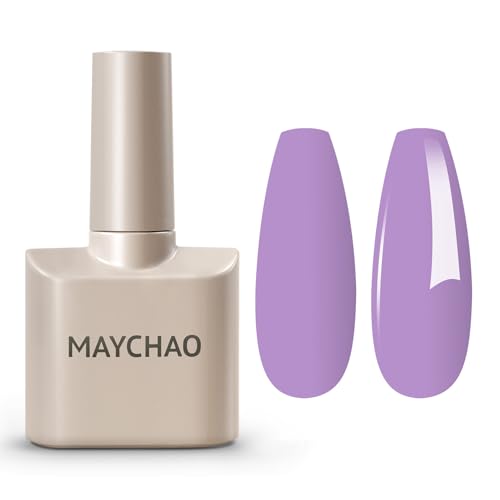 MAYCHAO 15ML Bight Purple Gel Nail Polish 1Pc Wisteria Gel Polish Soak Off UV LED Nail Polish Nail Art Starter Manicure Salon DIY at Home, 0.5 OZ