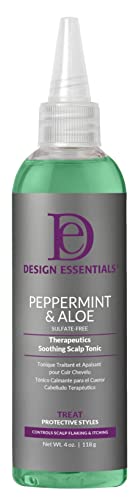 Design Essentials Peppermint & Aloe TherapeuticsSoothing Scalp Tonic, 4 Ounces