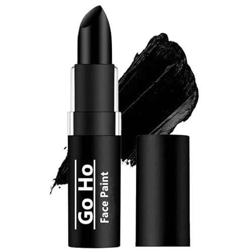 Go Ho Makeup Clown Black Cream-Blendable Stick - Face Body Paint for Professional SFX, Cosplay Costume - Safe Facepaint, Nose & Lip Smacking, Eye Black for Baseball/Football, Sports, Halloween