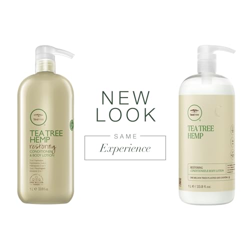 Tea Tree Hemp Restoring Conditioner & Body Lotion, 2-in-1 Hydration, For All Hair Types