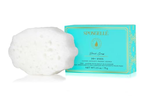 Spongellé Beach Grass Pedi Buffer - Exfoliating Foot Scrub Sponge (30+ Uses)