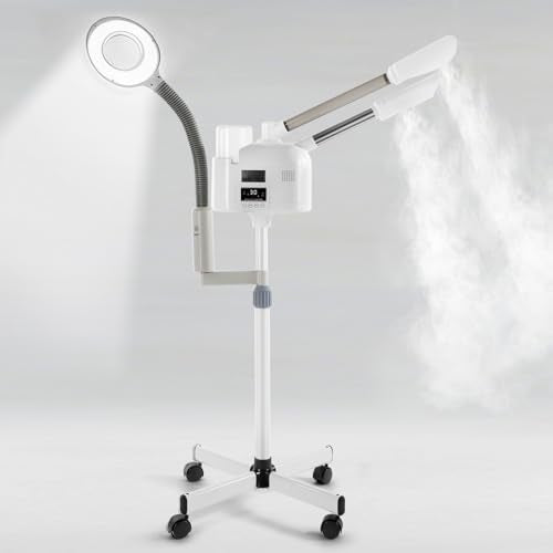 Professional Facial Steamer with 5X LED Magnifying Lamp