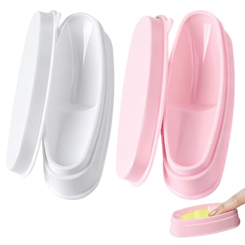 ANGNYA French Manicure Dip Powder Tray Set - 2 Pack Nail Dipping Container