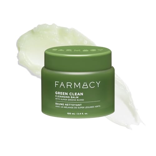 Farmacy Green Clean Reformulated 3.4oz Makeup Remover Balm & Oil - Hydrates & Melts Waterproof Makeup