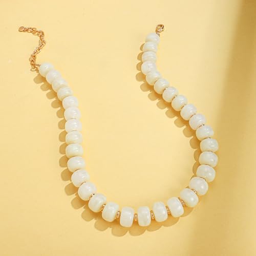 LILIE&WHITE XL23228A Resin Chunky Beaded Necklace for Women - Minimalist Statement Jewelry