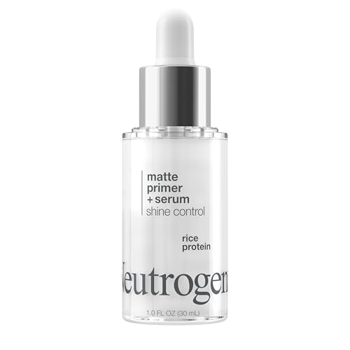Neutrogena Shine Control Matte Booster Face Primer & Serum, Skin-Mattifying Serum-to-Primer with Rice Protein, Absorbs Excess Oil & Keeps Skin Shine Free, 1.0 fl. oz